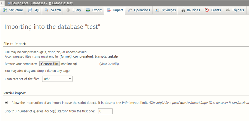 Importing the database via phpMyadmin. Your scenario may vary.
